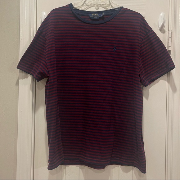 Polo Ralph Lauren Men’s Large T-Shirt Short Sleeve Stripped Logo Preppy Classic - Picture 2 of 8